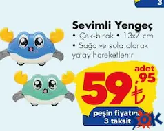 SEVİMLİ YENGEÇ OYUNCAK